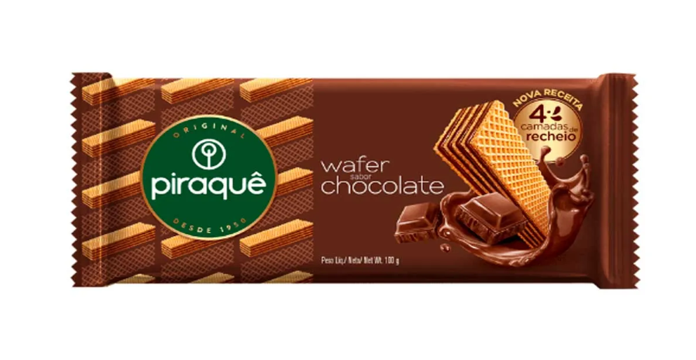 imagem de Biscoito Piraquê Wafer Chocolate 100g