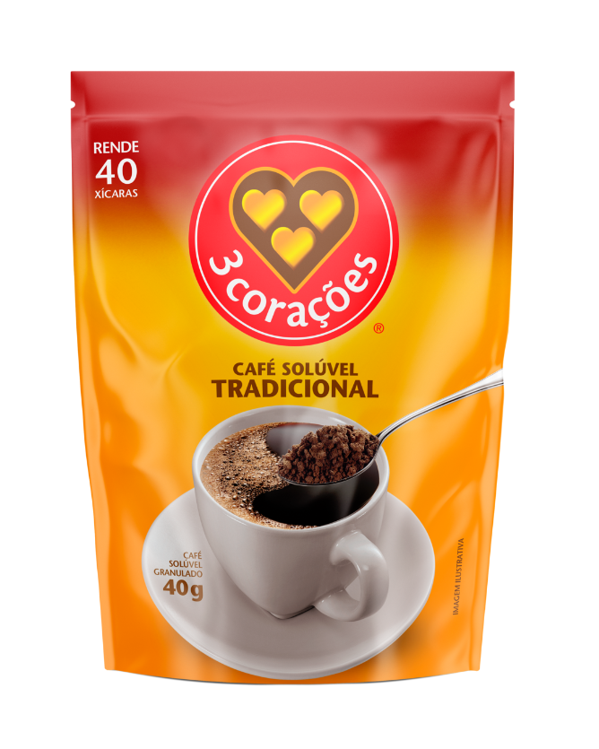 imagem de Café 3 Corações Solúvel Tradicional 40g