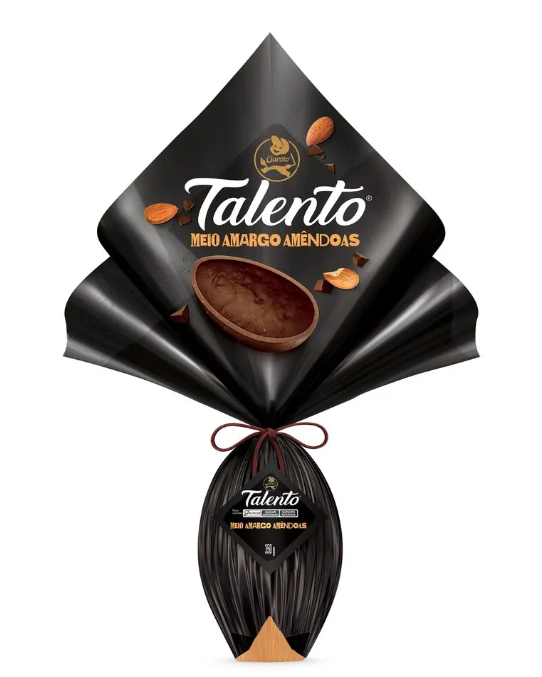 imagem de Ovo Páscoa Garoto Talento Meio Amargo 350g