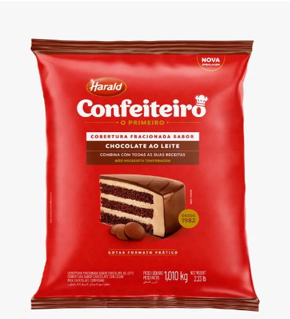 imagem de Cobertura Harald Gotas Chocolate ao Leite Confeiteiro 1.01Kg