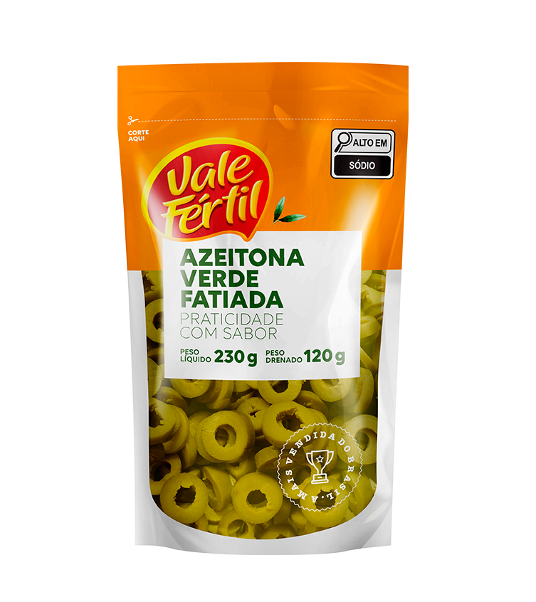 imagem de Azeitona Vale Fértil Verde Fatiada Sachê 120g