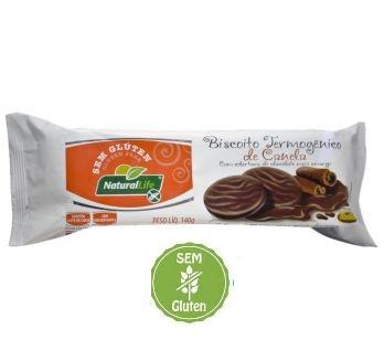 imagem de Biscoito Natural Life Canela c/  Cobertura de Chocolate 140g