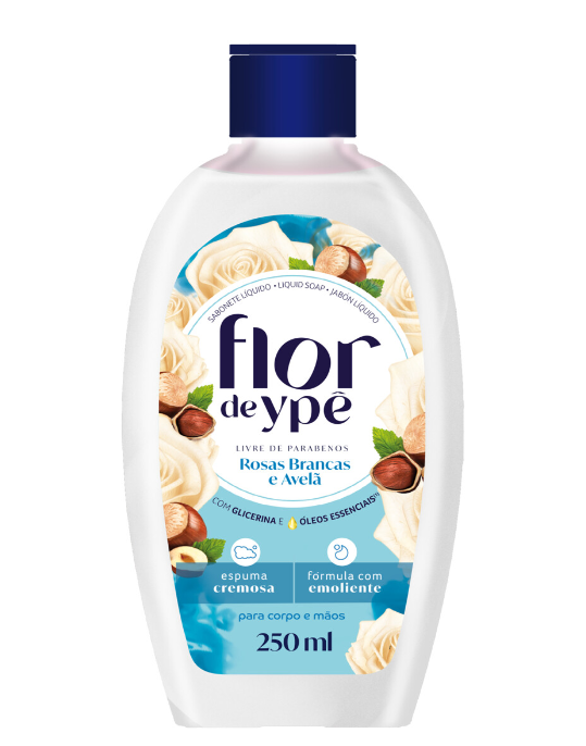 imagem de Sabonete Liquido Flor de Ypê Rosas Brancas Avelã 250ml