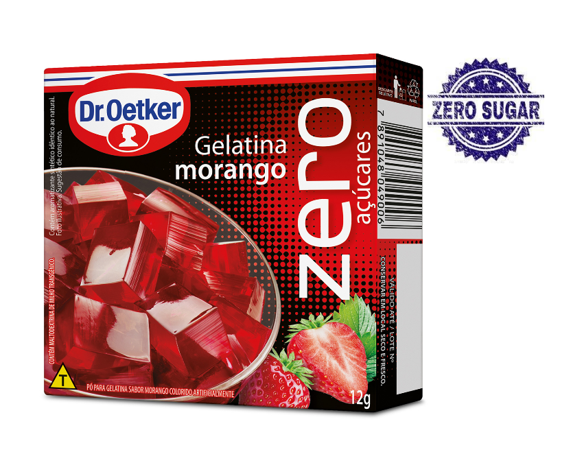 imagem de Gelatina Dr Oetker Zero Morango 12g