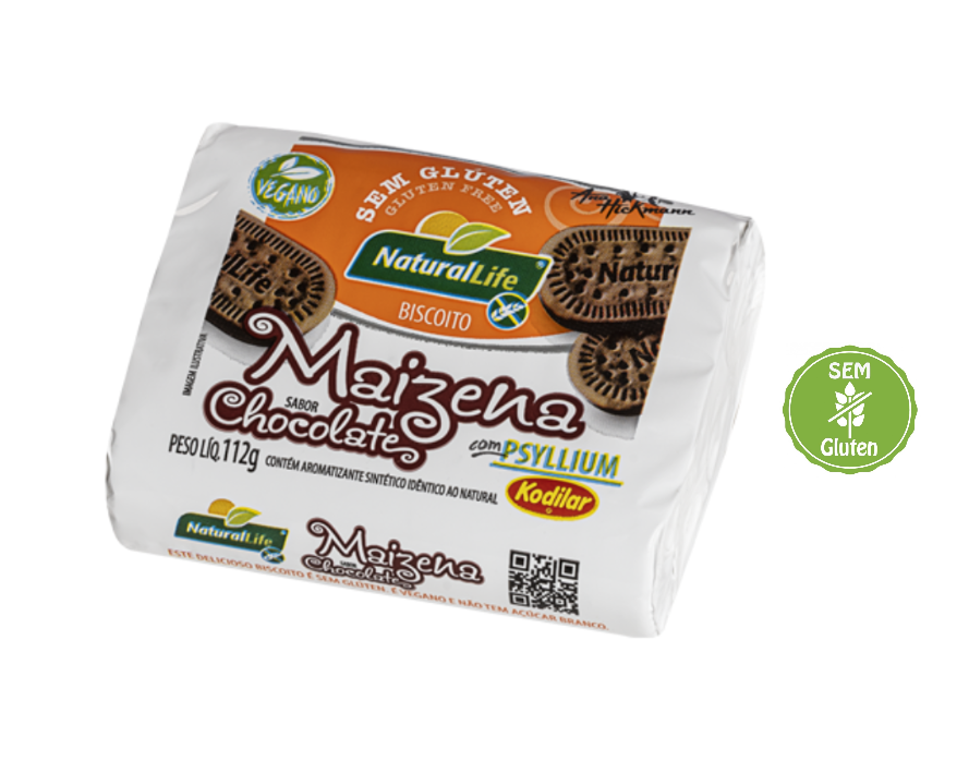 imagem de Biscoito Natural Life Maizena Chocolate s/ Glúten 112g