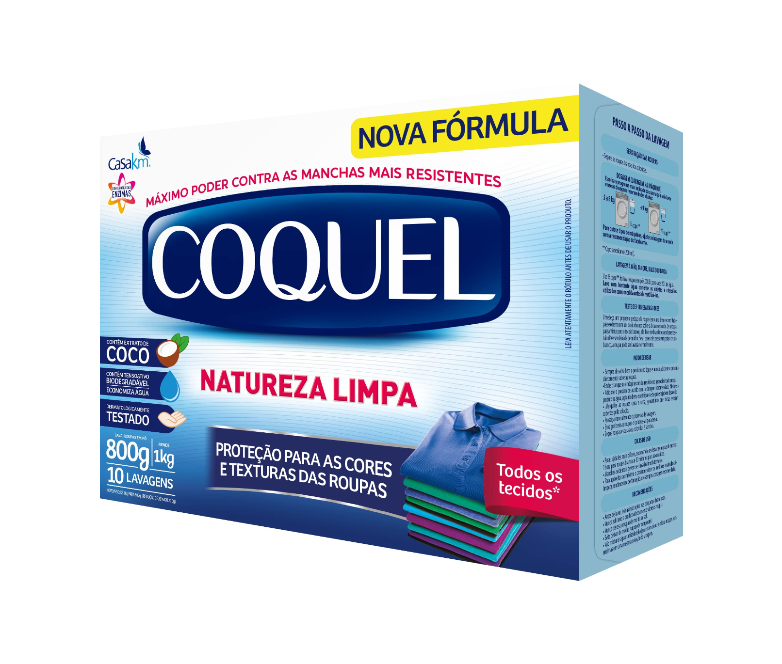 imagem de Sabão em Pó Coquel Natureza Limpa 800g