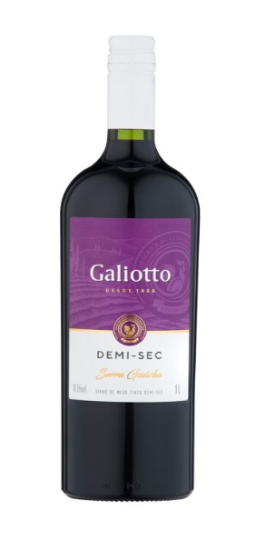 imagem de Vinho Galiotto Tinto Demi-Seco 1L