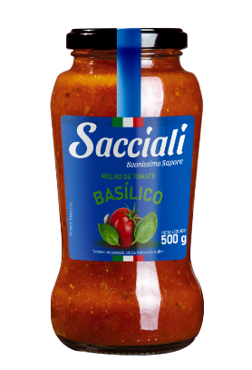 imagem de Molho Tomate Sacciali Brasílico Vidro 500g