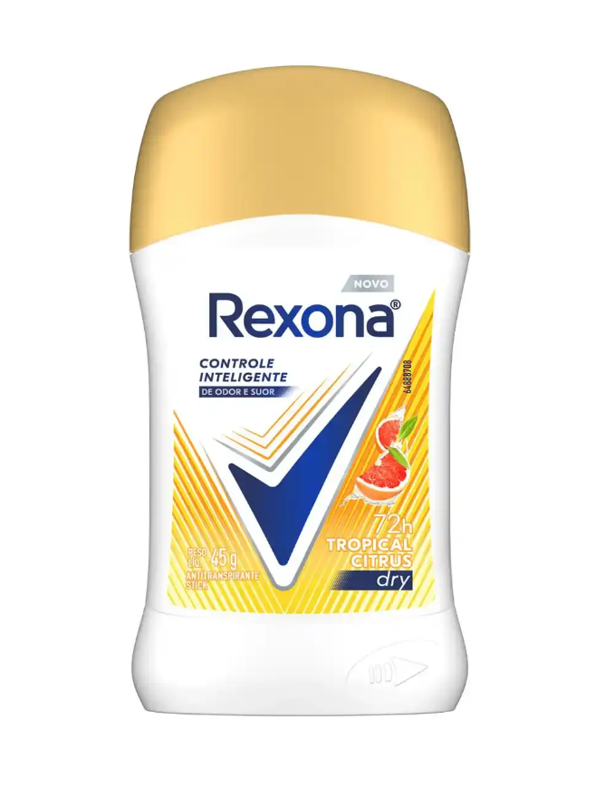 imagem de Desodorante Rexona Stick Tropical Citrus Dry 45g