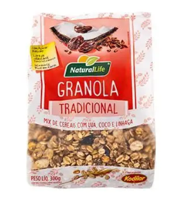imagem de Granola Natural Life Tradicional c/ Uva, Coco e Linhaça 300g