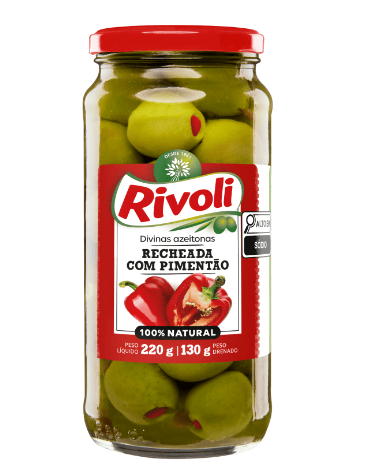imagem de Azeitona Rivoli Recheada c/ Pimentão 130g