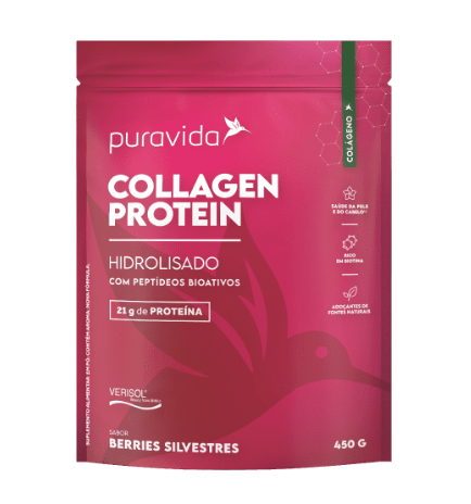 imagem de Colágeno Puravida Protein Berries Silvestre 450g