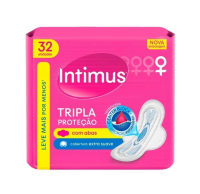 imagem de Absorvente Intimus Gel c/ Abas Tripla Proteção Suave c/32
