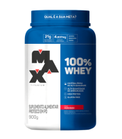 imagem de Whey 100% Max Titanium Morango Pote 900g