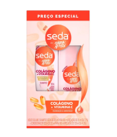 imagem de Kit Seda Shampoo 300ml + Condicionador 190ml Colágeno Vitamina C