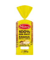 imagem de Pão Milani 100% Integral Banana Aveia e Canela 380g