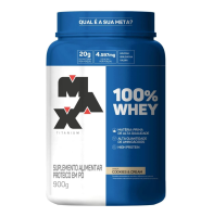 imagem de Whey 100% Max Titanium Cookies e Cream Pote 900g