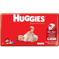 imagem de Fralda Descartável Huggies Supreme Mega M c/40