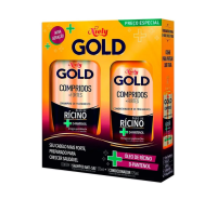 imagem de Kit Niely Gold Shampoo 275ml + Condicionador 175ml Compridos +Fortes