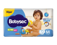 imagem de Fralda Descartável Babysec Hiper M c/72