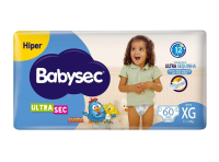 imagem de Fralda Descartável Babysec Hiper XG c/60