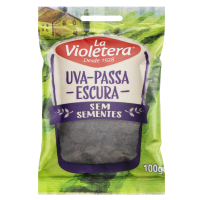 imagem de Uva Passa La Violetera 100g Escura Sem Sementes